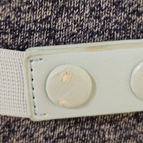 Womens Statement Belt Vintagw Mint Green Waist Belt Yellow Floral Accents - Picture 4 of 6